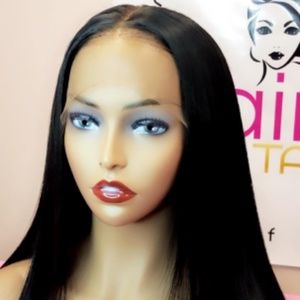 Black Straight Wig - Licorice Frontal Wig